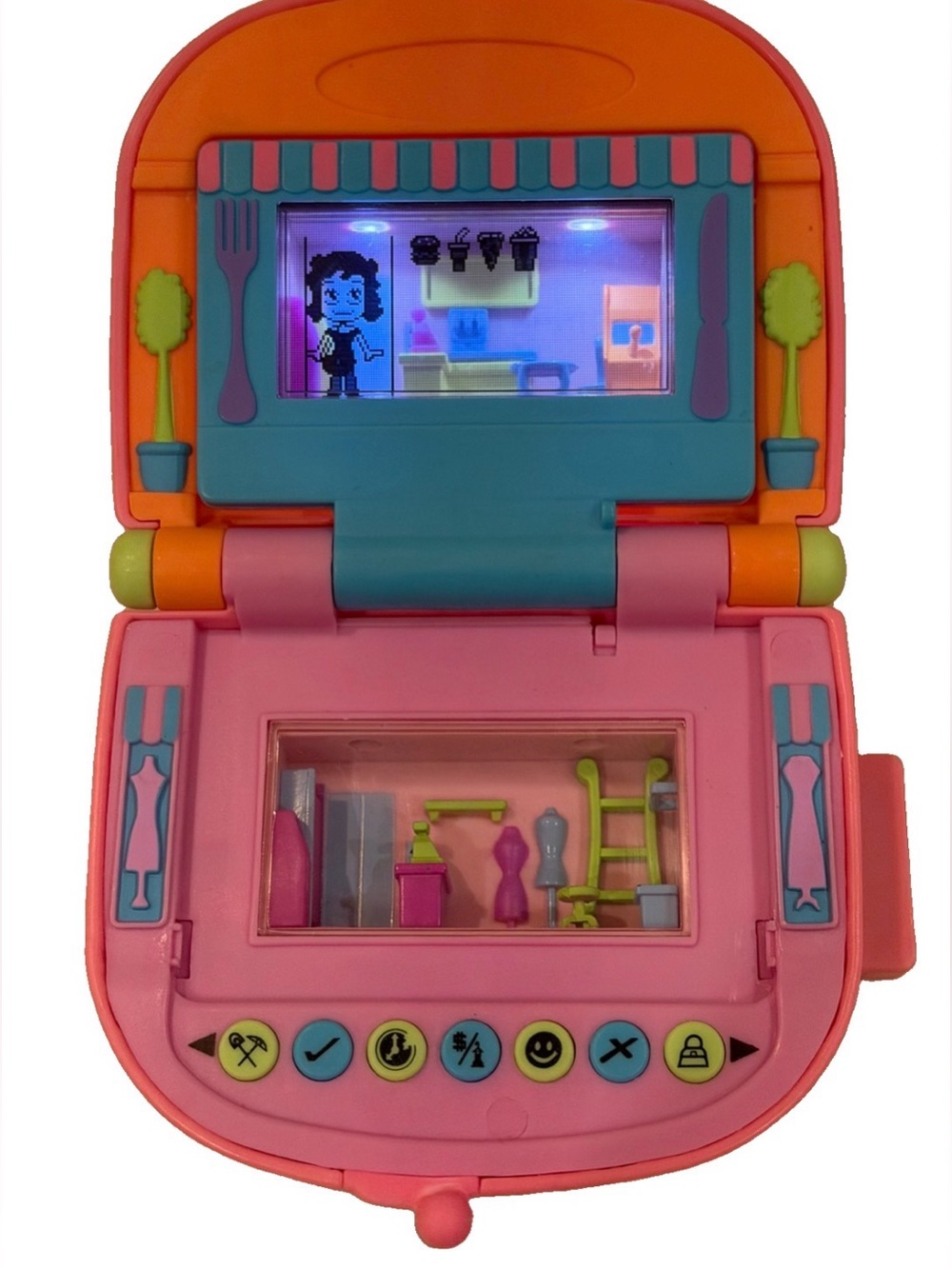 Pixel Chix Love 2 Shop Mall Salon Pet Store Purse 2005 Mattel Tested Working